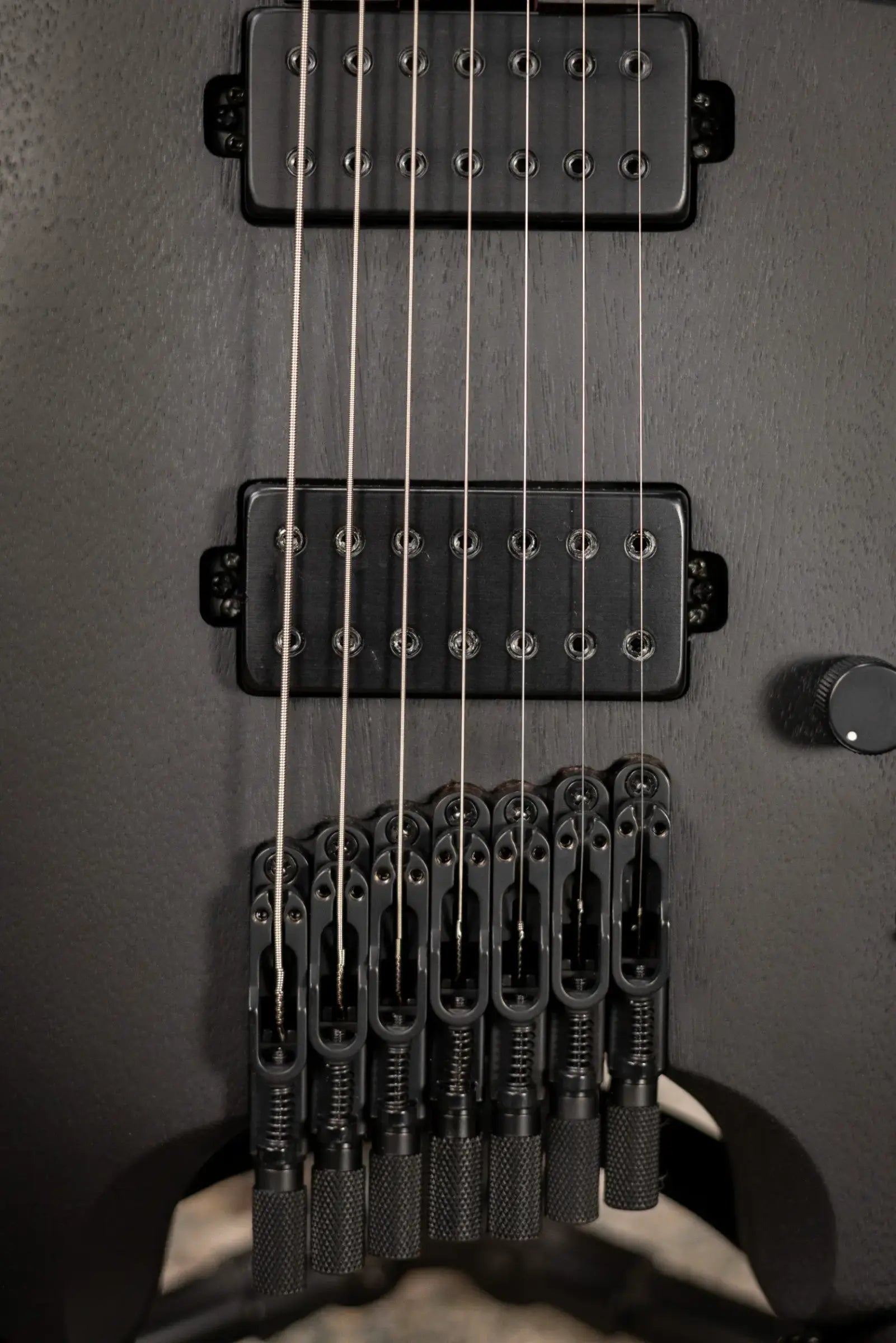 Ibanez QX527B 7-String Headless Electric Guitar - Weathered Black with Gig Bag