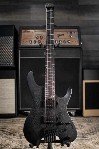 Ibanez QX52B Headless Electric Guitar - Weathered Black with Gig Bag