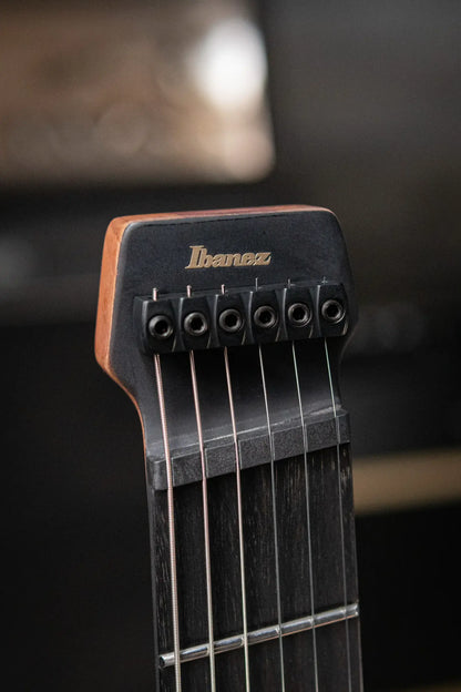 Ibanez QX52B Headless Electric Guitar - Weathered Black with Gig Bag