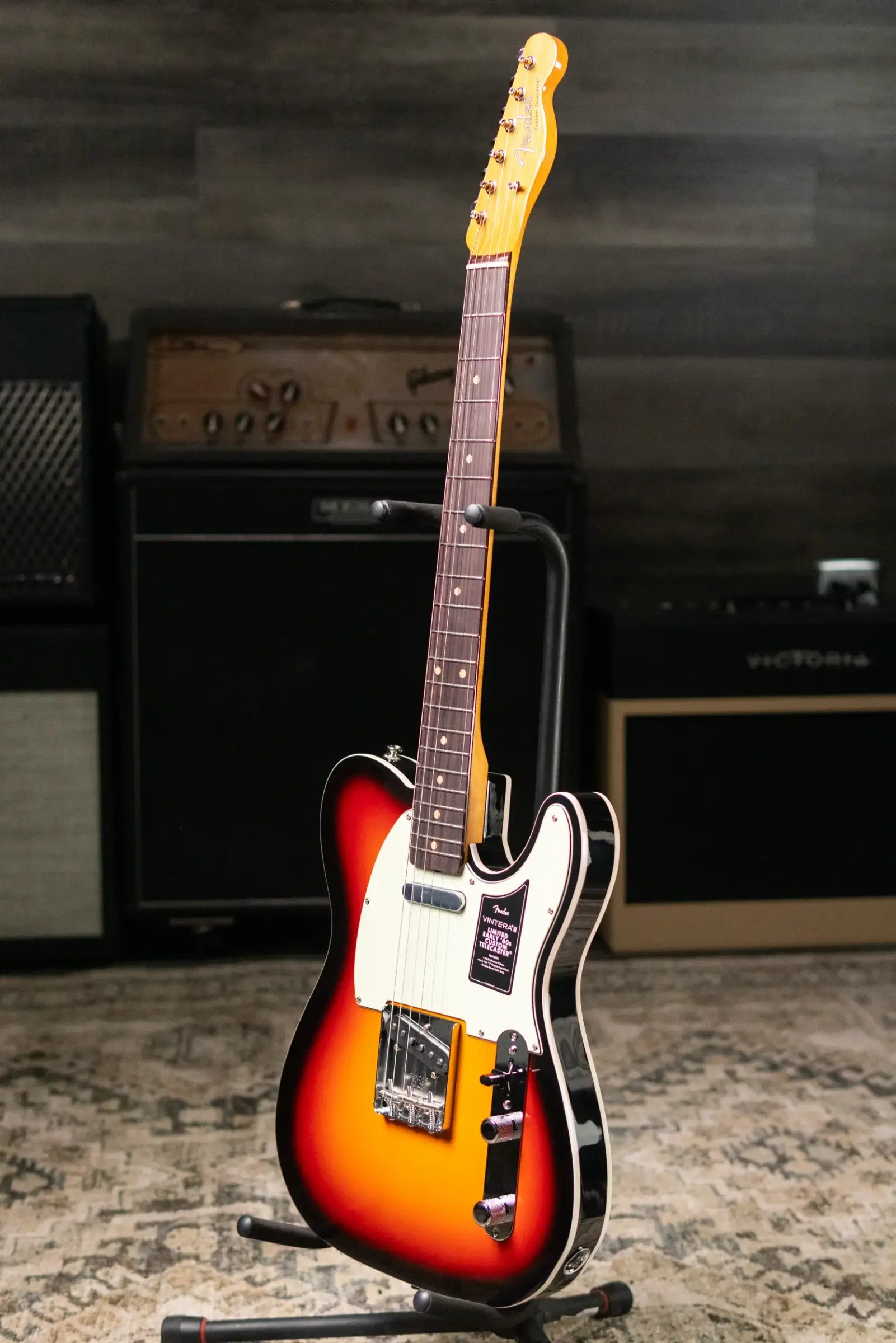 Fender Limited Edition Vintera III Early '60s Custom Telecaster Electric Guitar - 3-Color Sunburst with Gig Bag