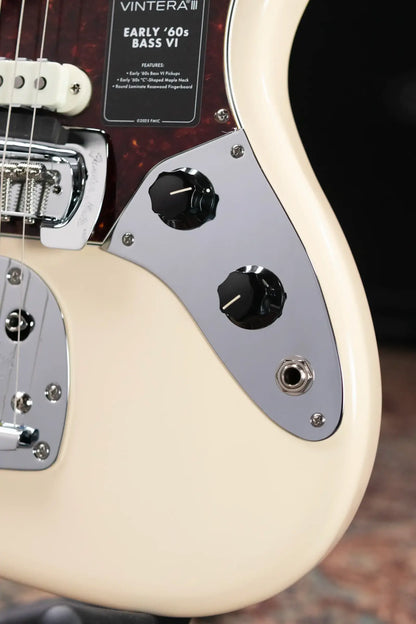 Fender Vintera III Early '60s Bass VI - Olympic White with Gig Bag