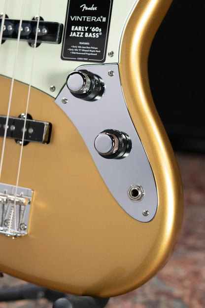 Fender Vintera III Early '60s Jazz Bass - Aztec Gold with Gig Bag - Demo