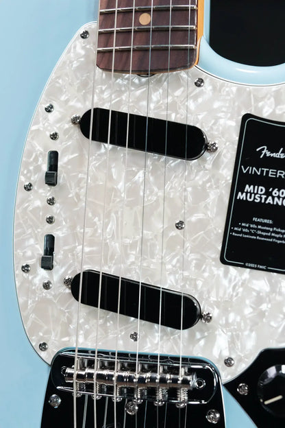 Fender Vintera III Mid '60s Mustang Electric Guitar - Sonic Blue with Gig Bag