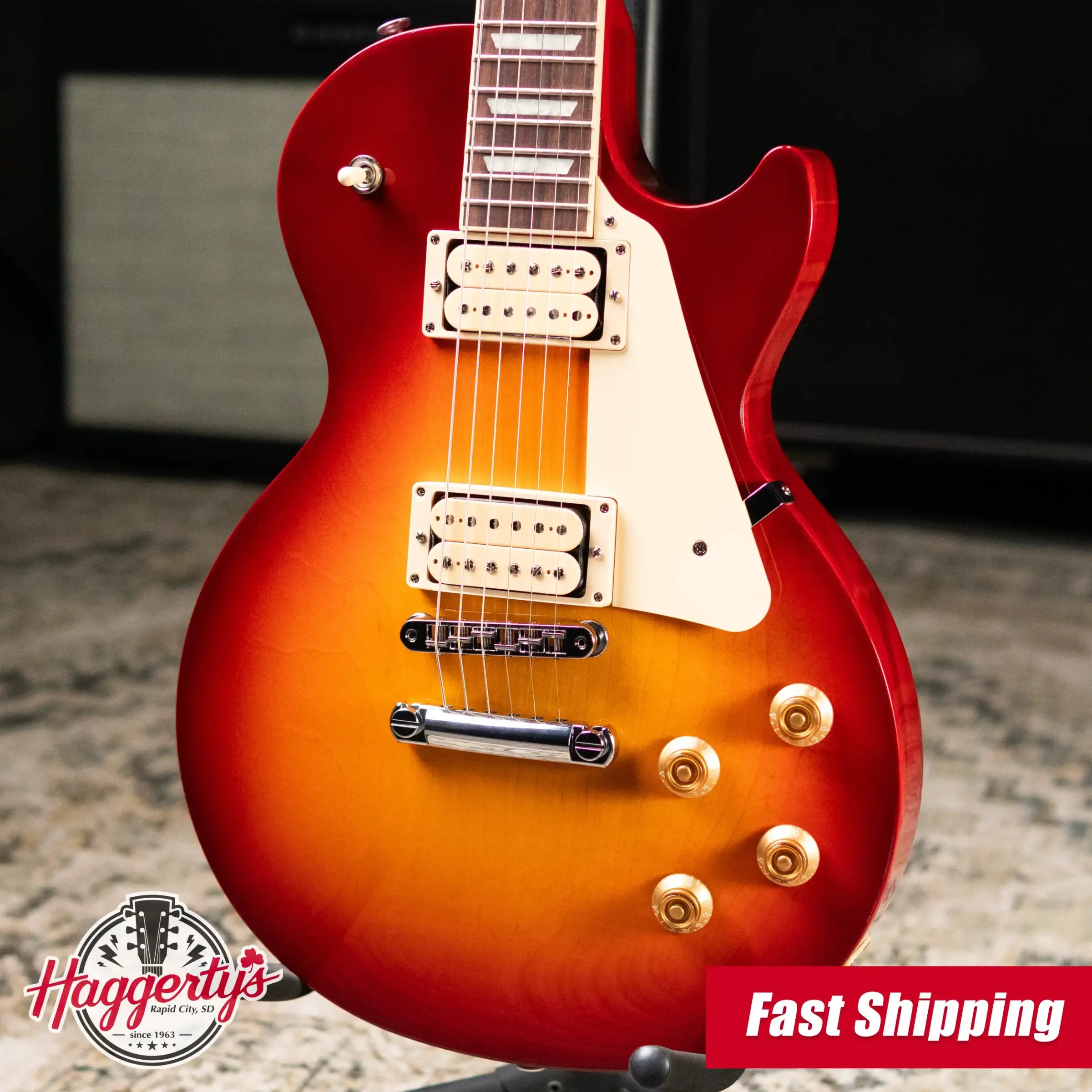 Gibson Les Paul Studio Double Trouble Electric Guitar - Cherry Sunburst with Gig Bag