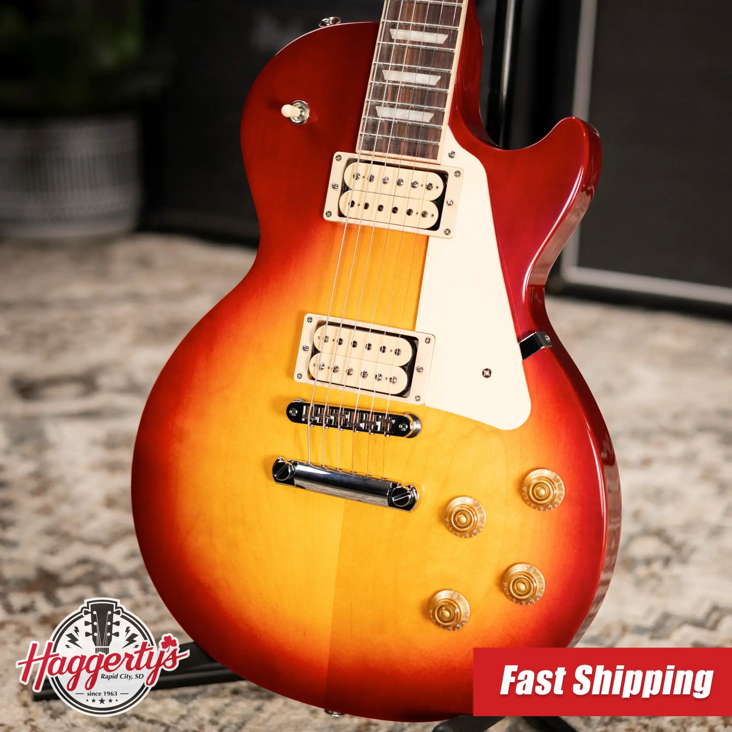 Gibson Les Paul Studio Double Trouble Electric Guitar - Cherry Sunburst with Gig Bag