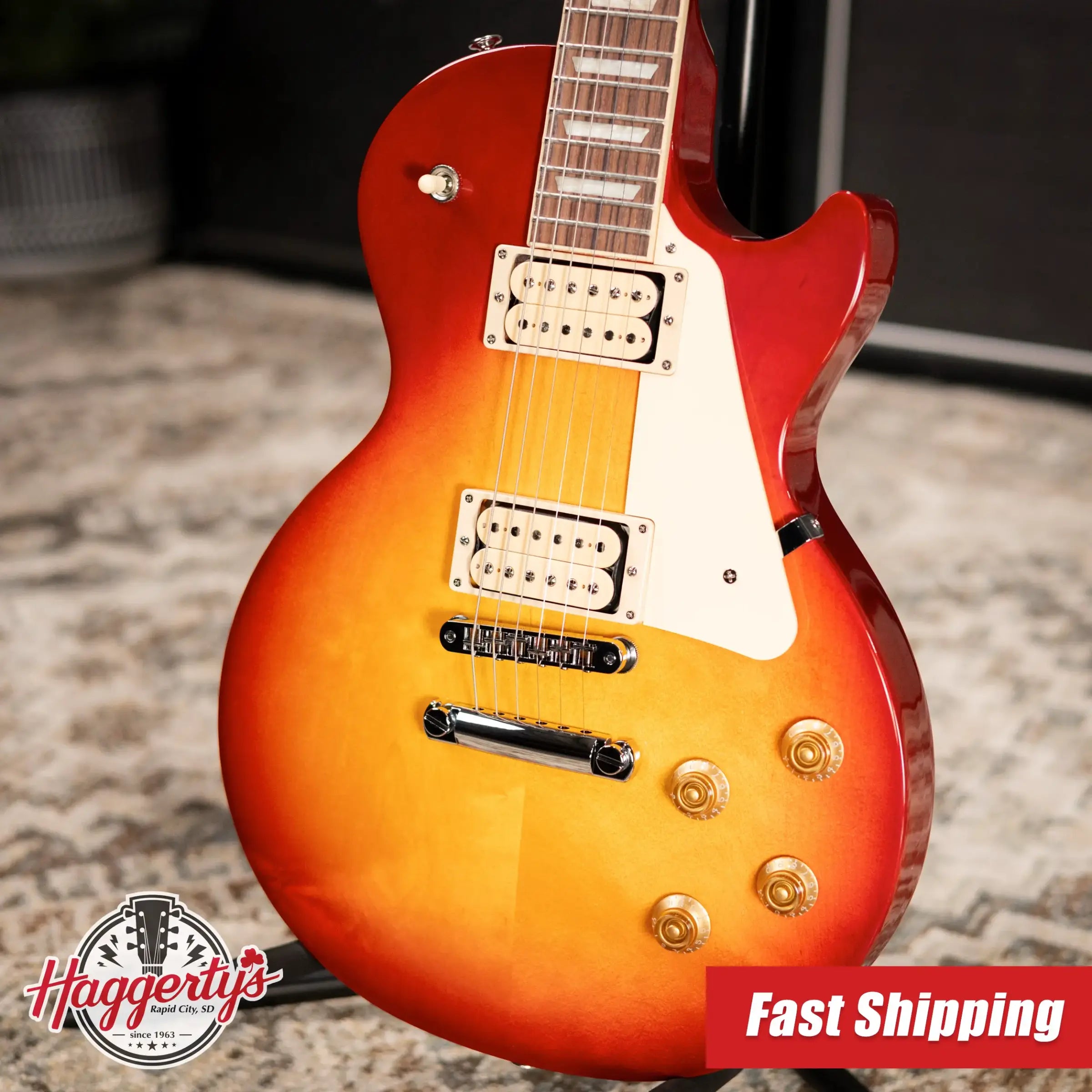 Gibson Les Paul Studio Double Trouble Electric Guitar - Cherry Sunburst with Gig Bag