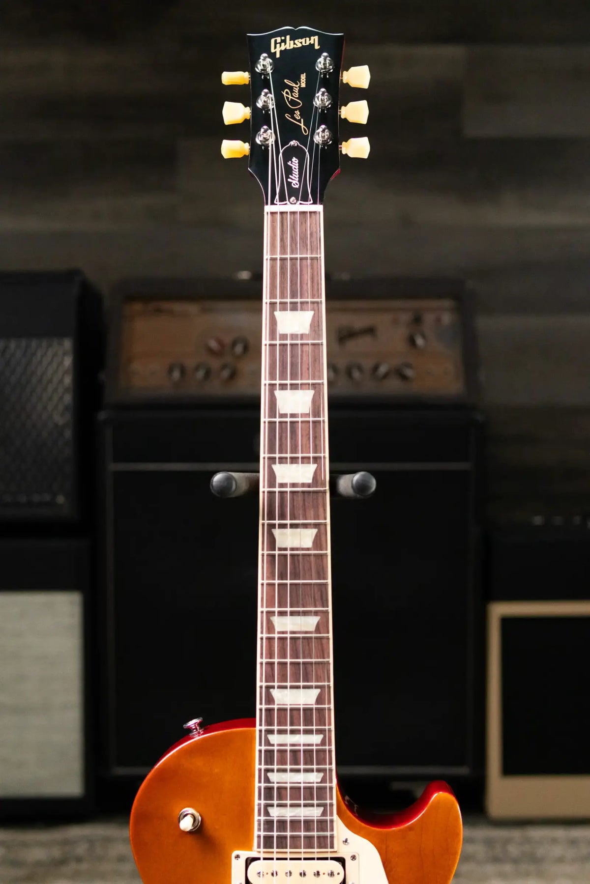Gibson Les Paul Studio Double Trouble Electric Guitar - Dirty Lemon Burst/Cherry Back with Gig Bag