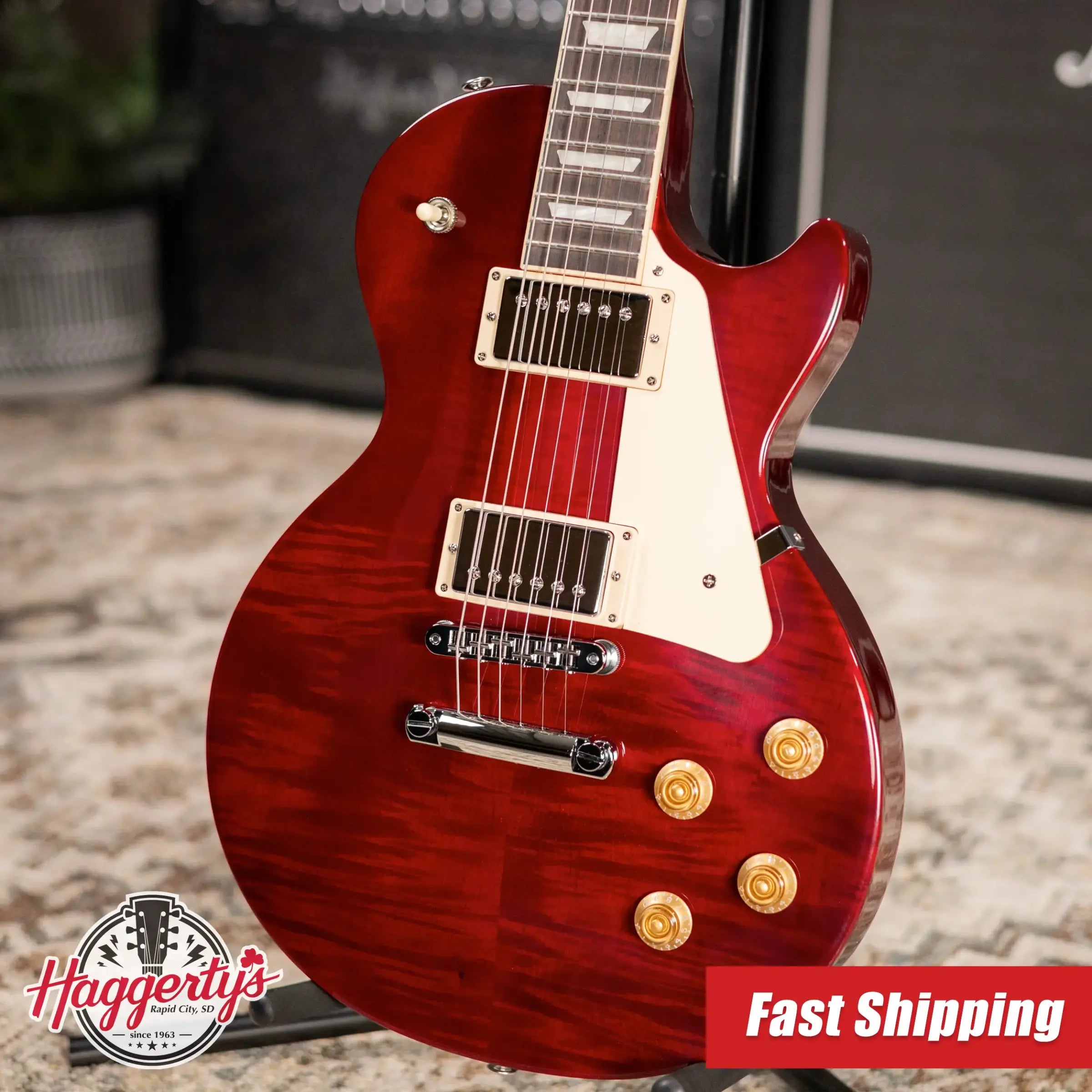 Gibson Les Paul Studio Session Electric Guitar - Cherry with Gig Bag
