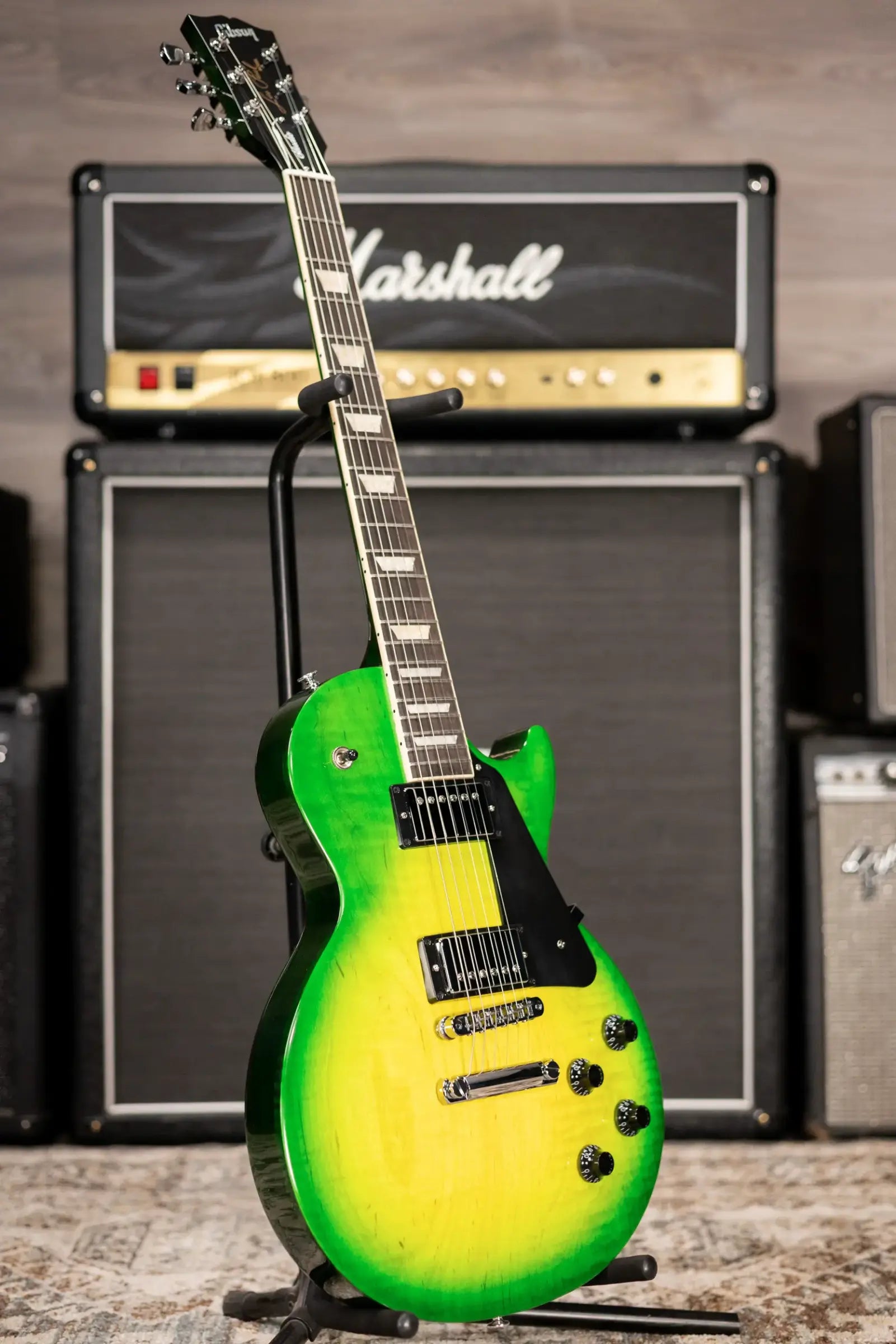 Gibson Les Paul Studio Session Electric Guitar - Iguana Burst with Gig Bag