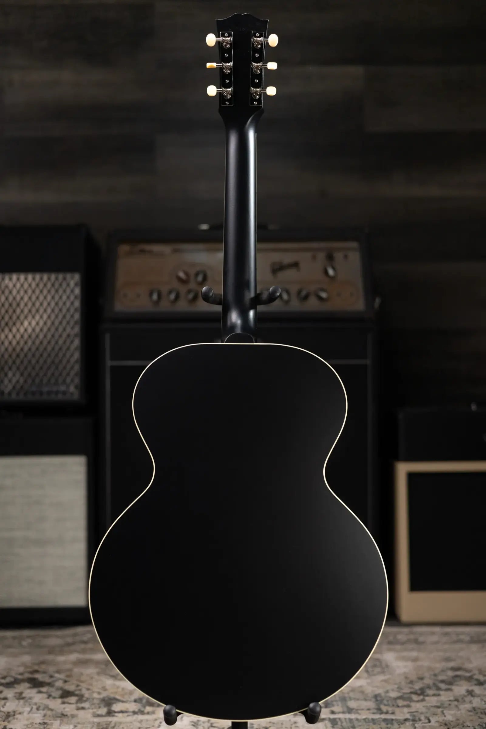 Gibson Century Collection J-185 12-Fret Acoustic Guitar - Ebony with Hardshell Case