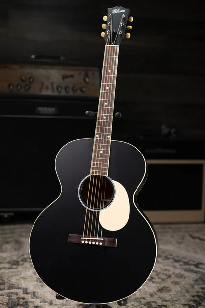 Gibson Century Collection J-185 12-Fret Acoustic Guitar - Ebony with Hardshell Case
