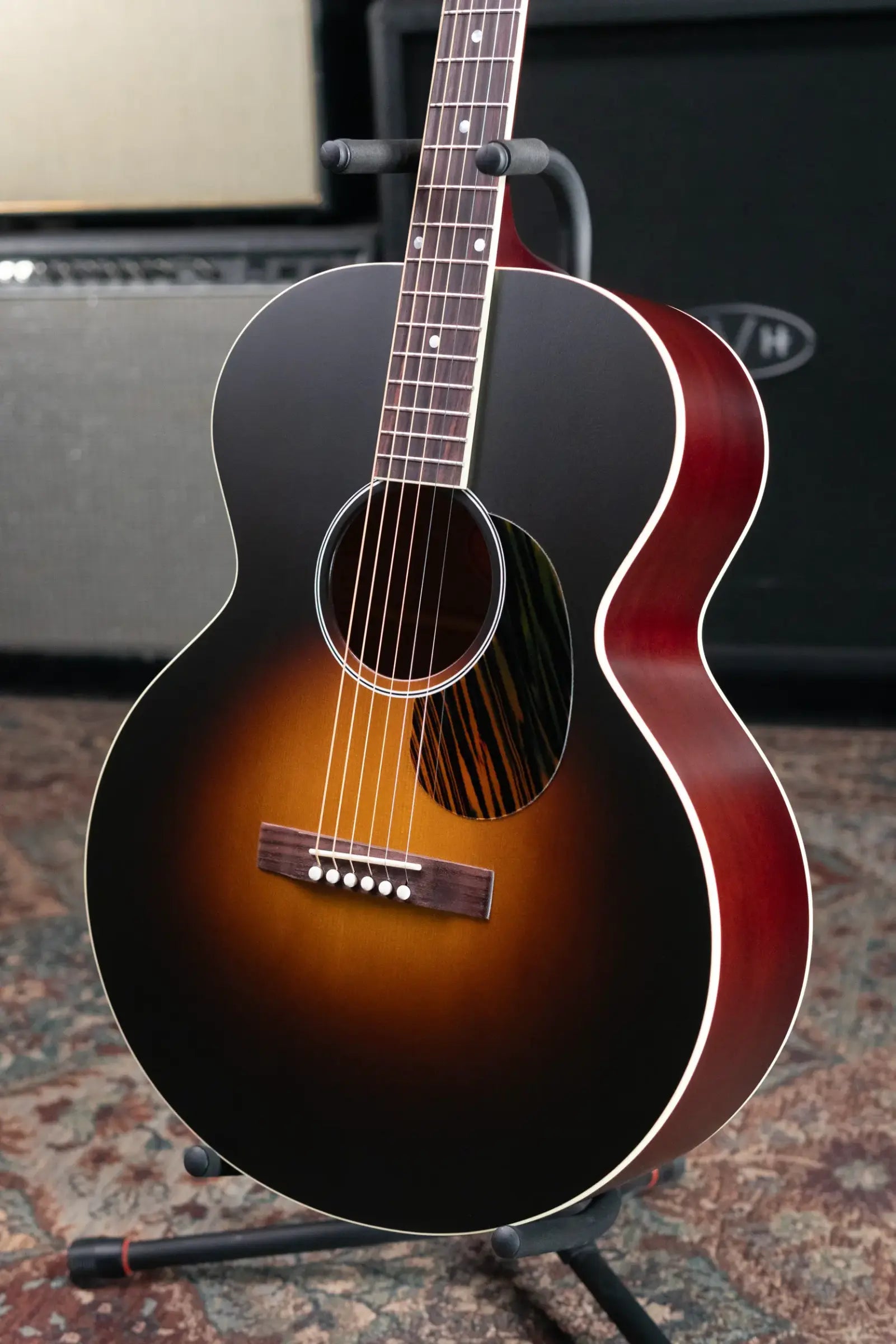 Gibson Century Collection J-185 12 Fret Acoustic Guitar - Vintage Sunburst with Hardshell Case