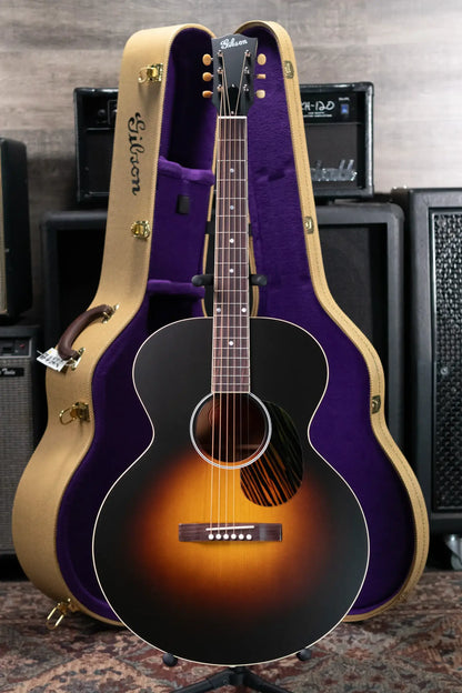 Gibson Century Collection J-185 12 Fret Acoustic Guitar - Vintage Sunburst with Hardshell Case
