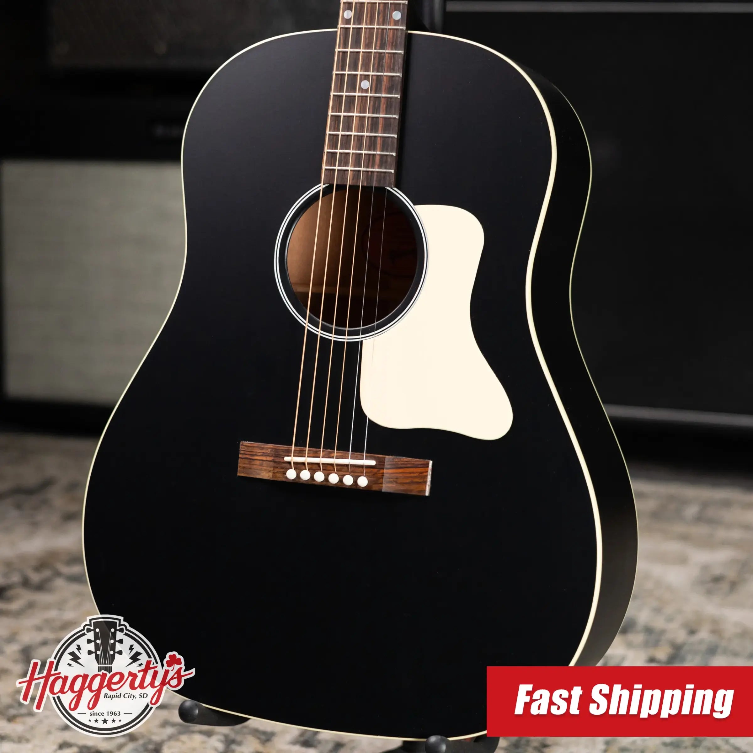 Gibson Century Collection J-45 12-Fret Acoustic Guitar - Ebony with Hardshell Case