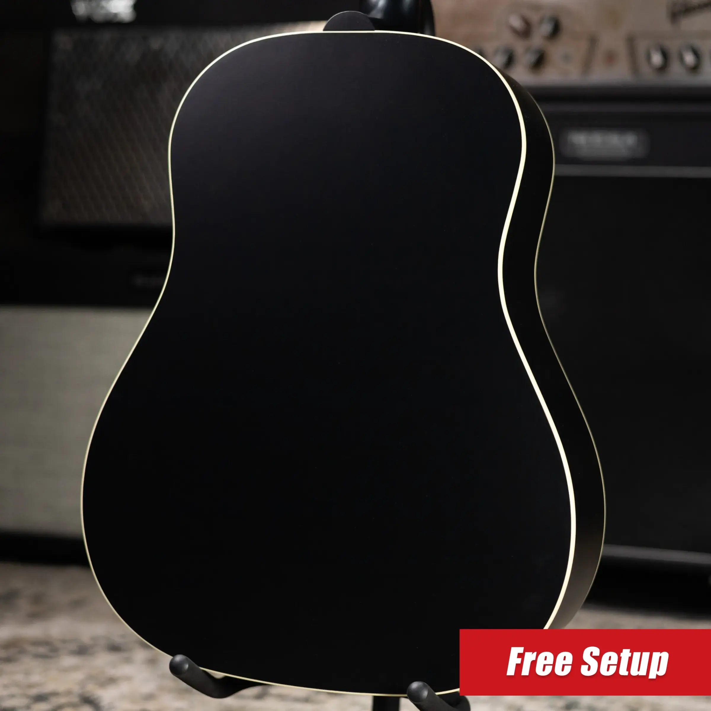 Gibson Century Collection J-45 12-Fret Acoustic Guitar - Ebony with Hardshell Case