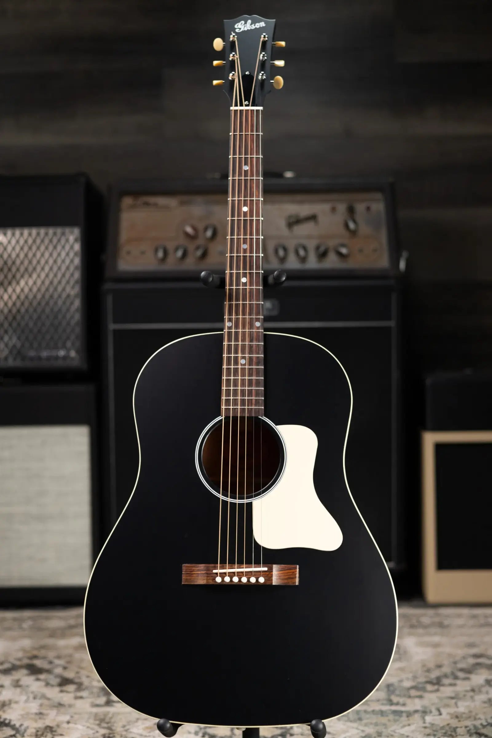 Gibson Century Collection J-45 12-Fret Acoustic Guitar - Ebony with Hardshell Case