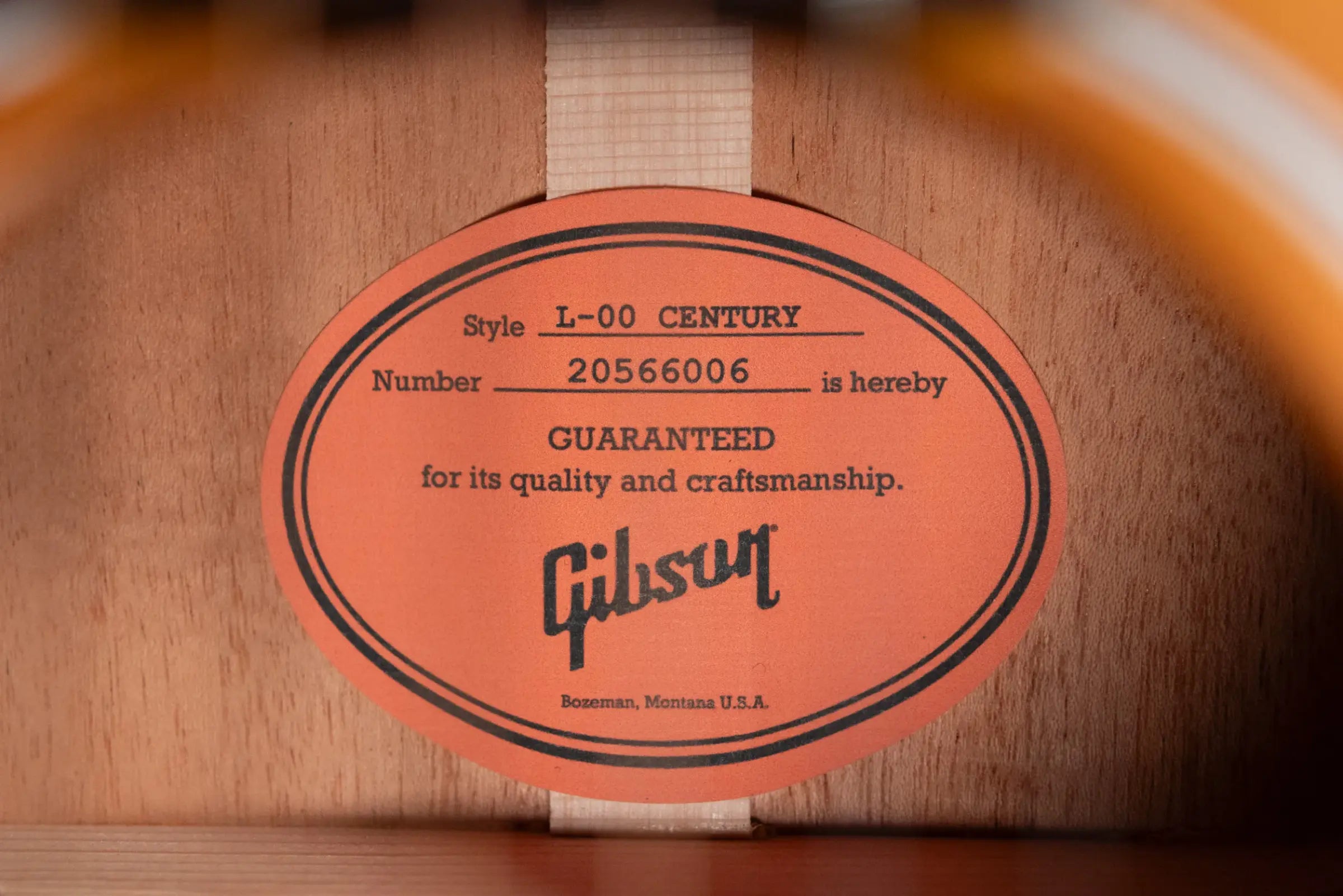 Gibson Century Collection L-00 12-Fret Acoustic Guitar - Vintage Amber with Hardshell Case