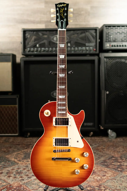 Epiphone 1960 Les Paul Standard Reissue Electric Guitar - Washed Cherry Sunburst with Hardshell Case