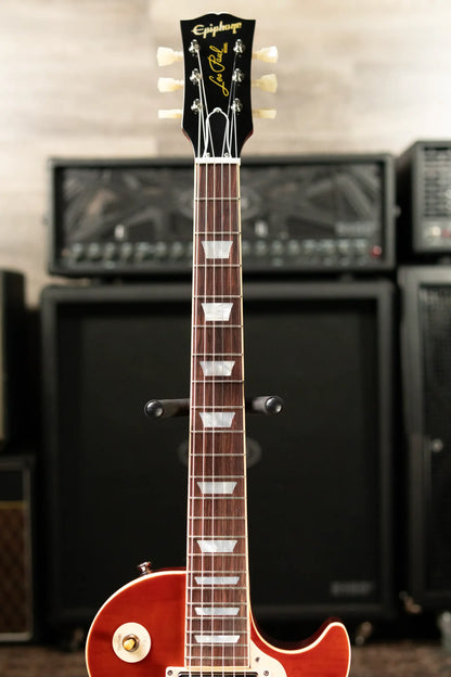 Epiphone 1960 Les Paul Standard Reissue Electric Guitar - Washed Cherry Sunburst with Hardshell Case