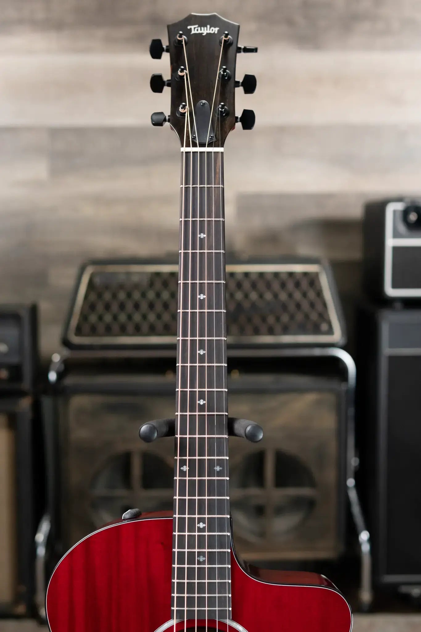 Taylor 224ce Plus Special Edition Grand Auditorium Acoustic/Electric Guitar - Trans Red Top with Aerocase