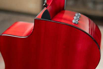 Taylor 224ce Plus Special Edition Grand Auditorium Acoustic/Electric Guitar - Trans Red Top with Aerocase