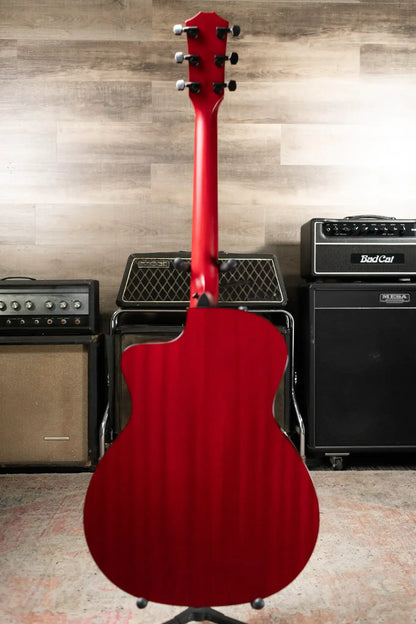 Taylor 224ce Plus Special Edition Grand Auditorium Acoustic/Electric Guitar - Trans Red Top with Aerocase