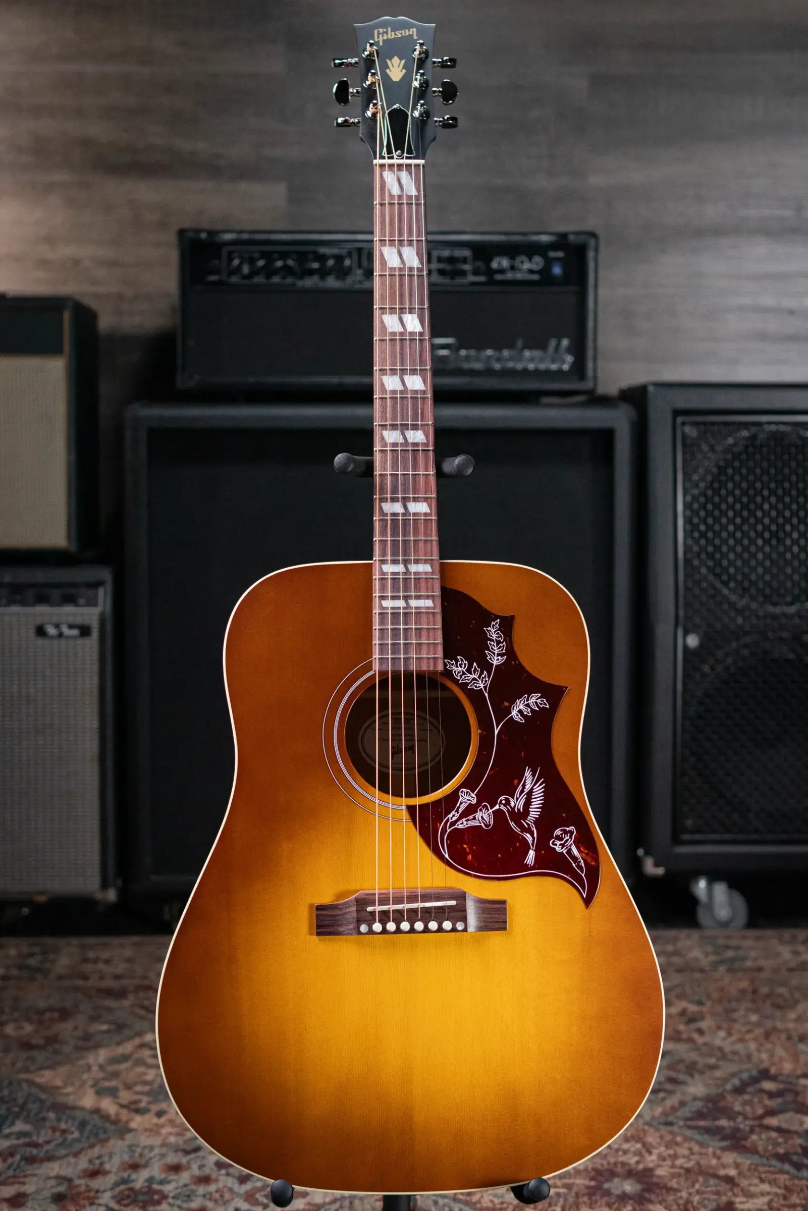 Gibson Hummingbird Special Dreadnought Acoustic/Electric Guitar - Honey Burst Satin with Gig Bag