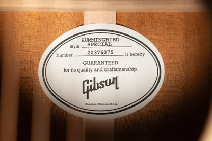 Gibson Hummingbird Special Dreadnought Acoustic/Electric Guitar - Natural Satin with Gig Bag