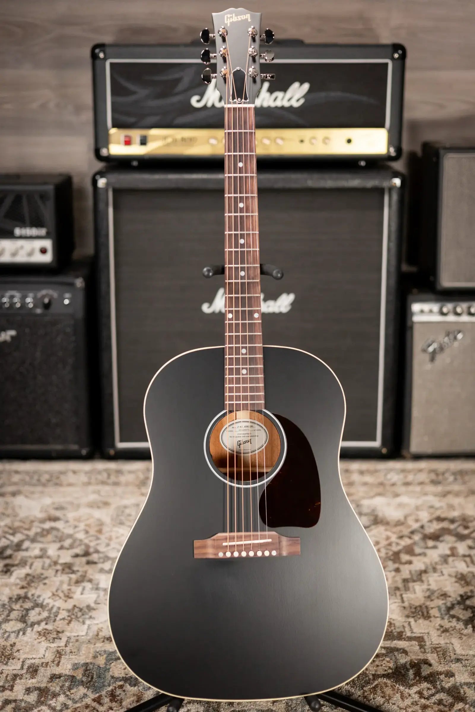 Gibson J-45 Special Dreadnought Acoustic Guitar - Ebony Satin with Gig Bag