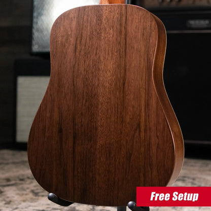 Martin D Jr-E Dreadnought Junior Walnut Acoustic/Electric Guitar with Gig Bag