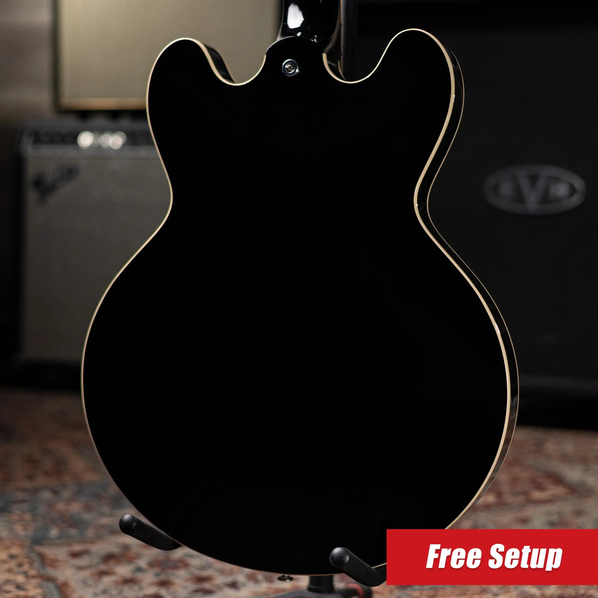 Gibson ES-335 50s Semi-Hollow Electric Guitar with Hard Shell Case - Ebony