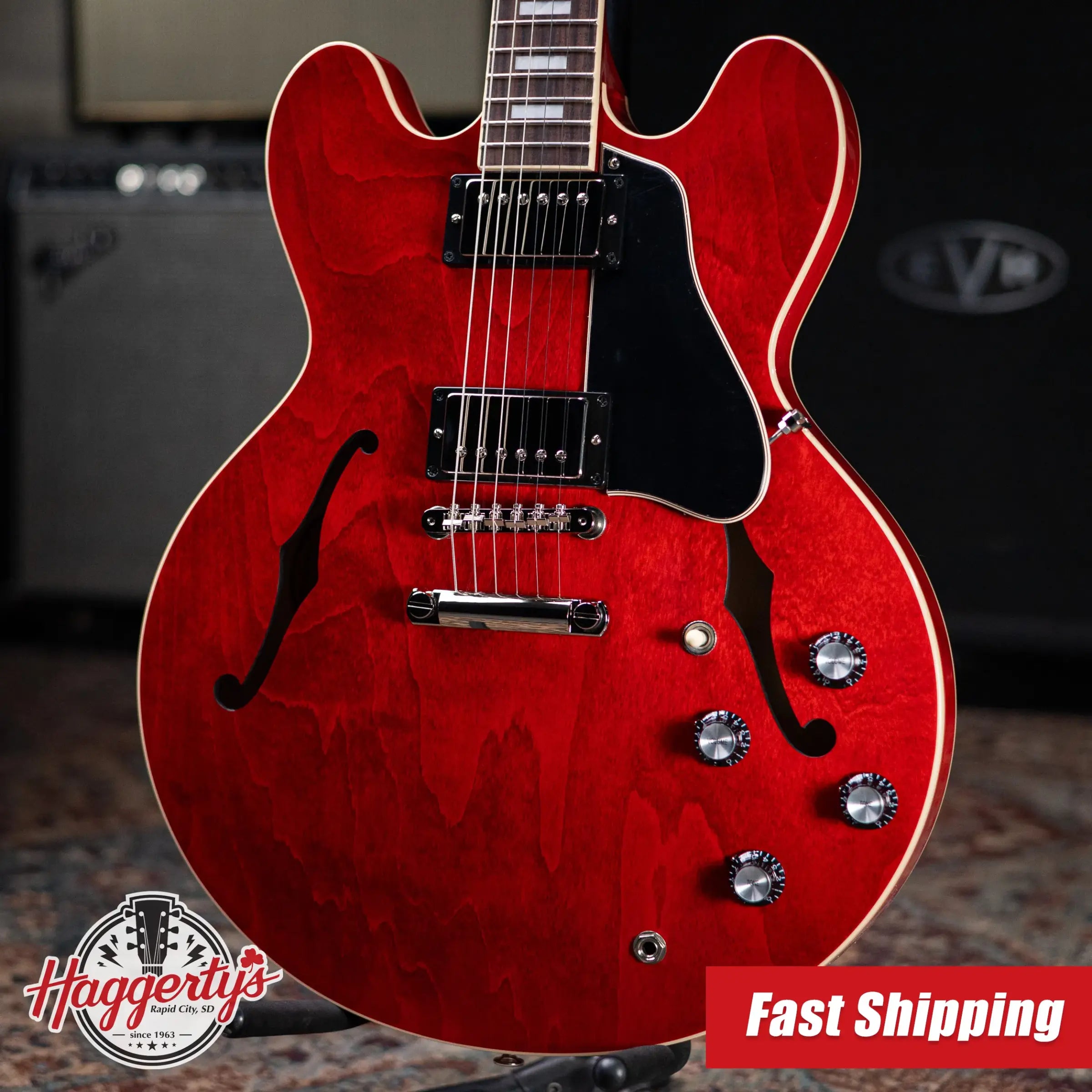 Gibson ES-335 60s Semi-Hollow Electric Guitar with Hard Shell Case - Sixties Cherry