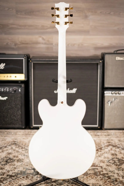 Epiphone IGC Alex Lifeson Signature 1976 ES-355 Reissue Semi-Hollow Electric Guitar - Alpine White with Hardshell Case