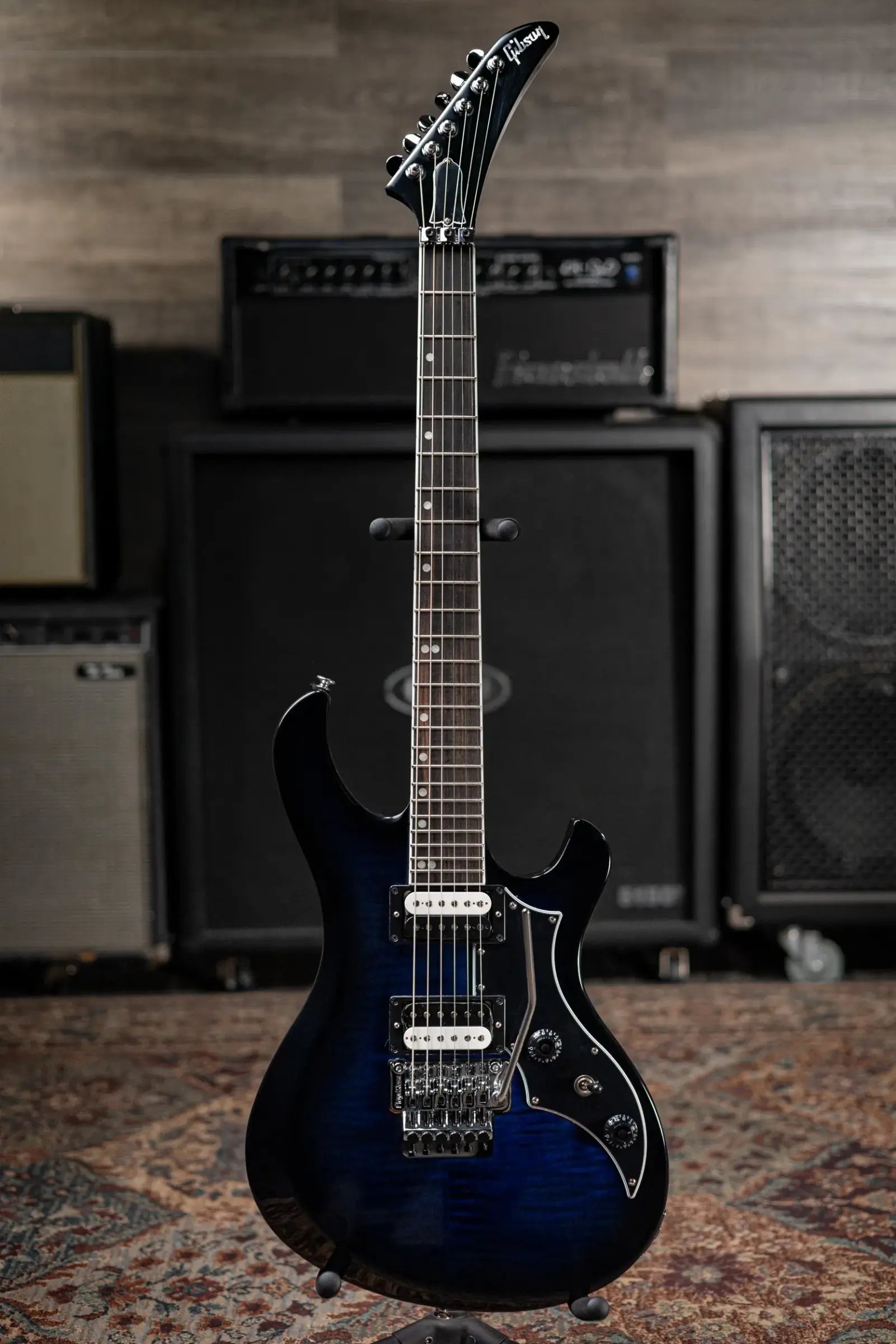 Gibson Victory Floyd Rose Electric Guitar - Deep Ocean Burst with Hardshell Case