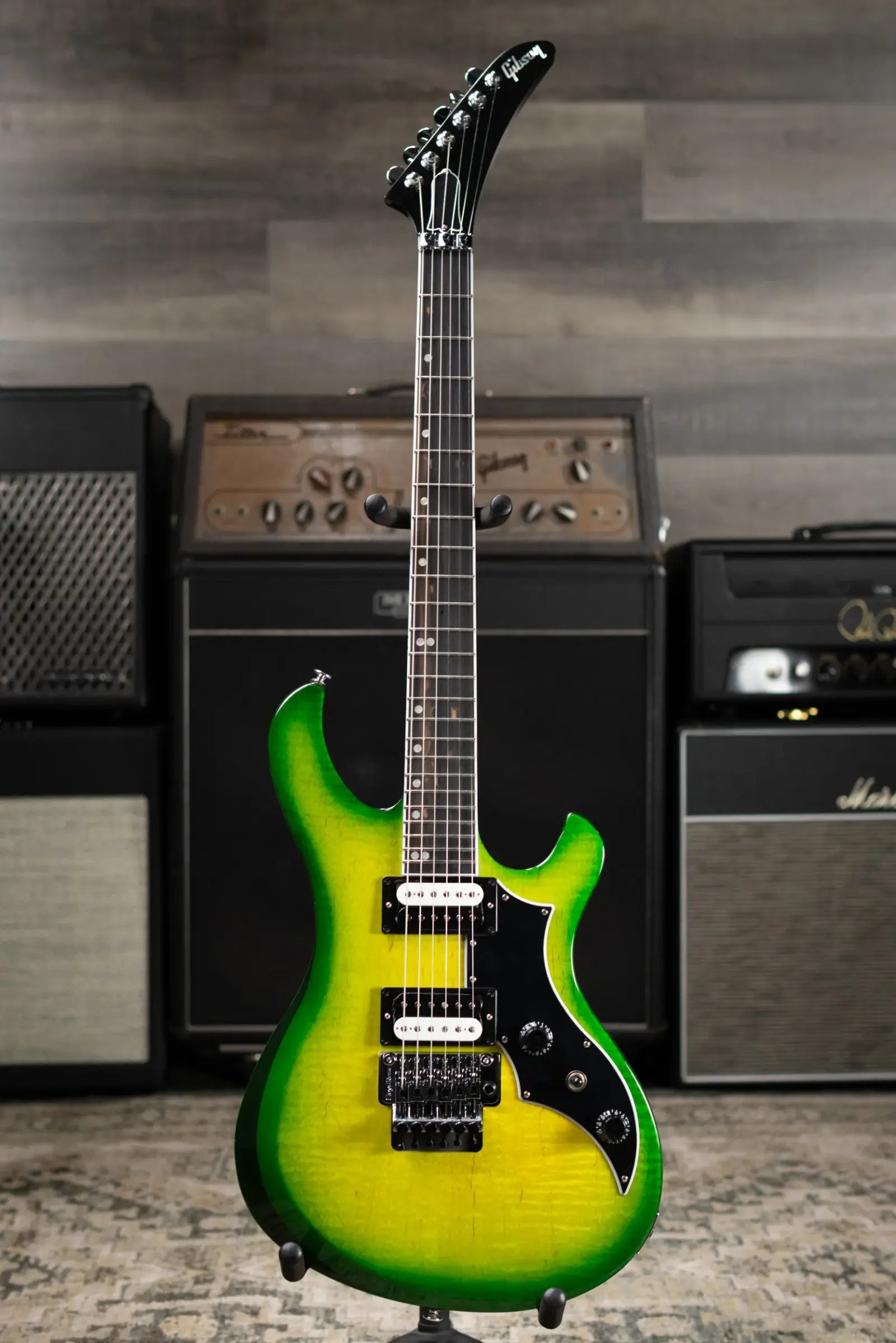 Gibson Victory Floyd Rose Electric Guitar - Iguana Burst with Hardshell Case