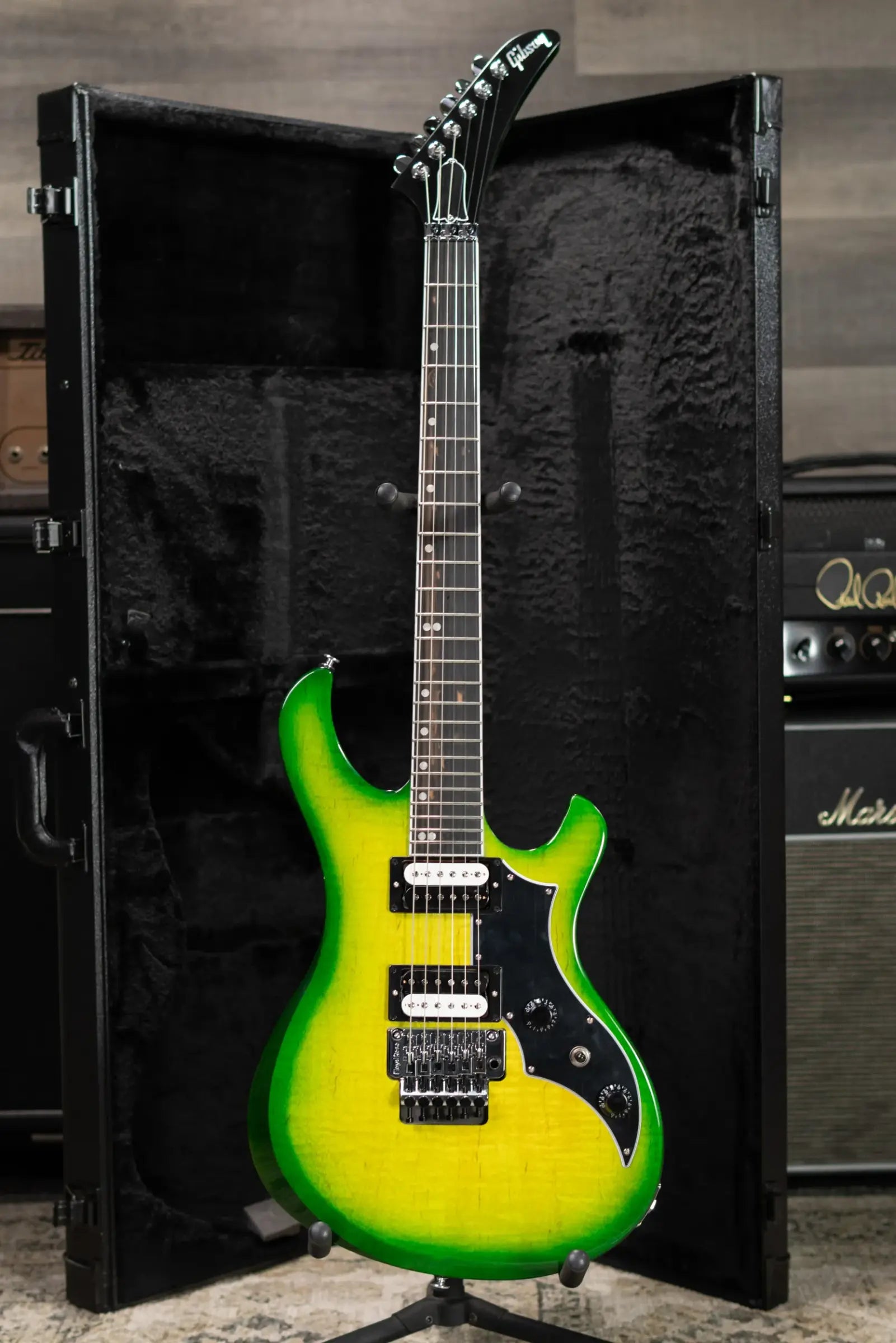 Gibson Victory Floyd Rose Electric Guitar - Iguana Burst with Hardshell Case