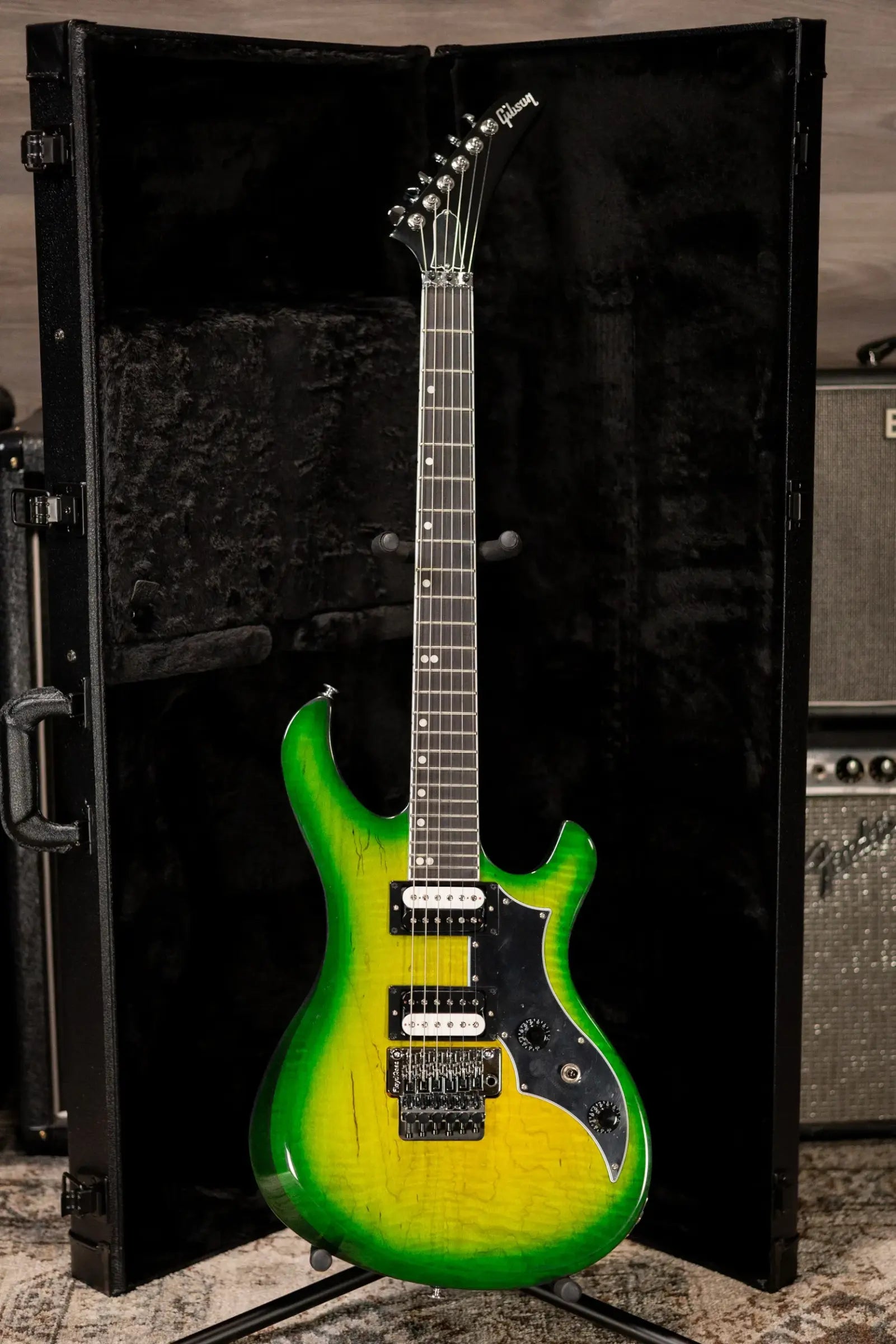 Gibson Victory Floyd Rose Electric Guitar - Iguana Burst with Hardshell Case