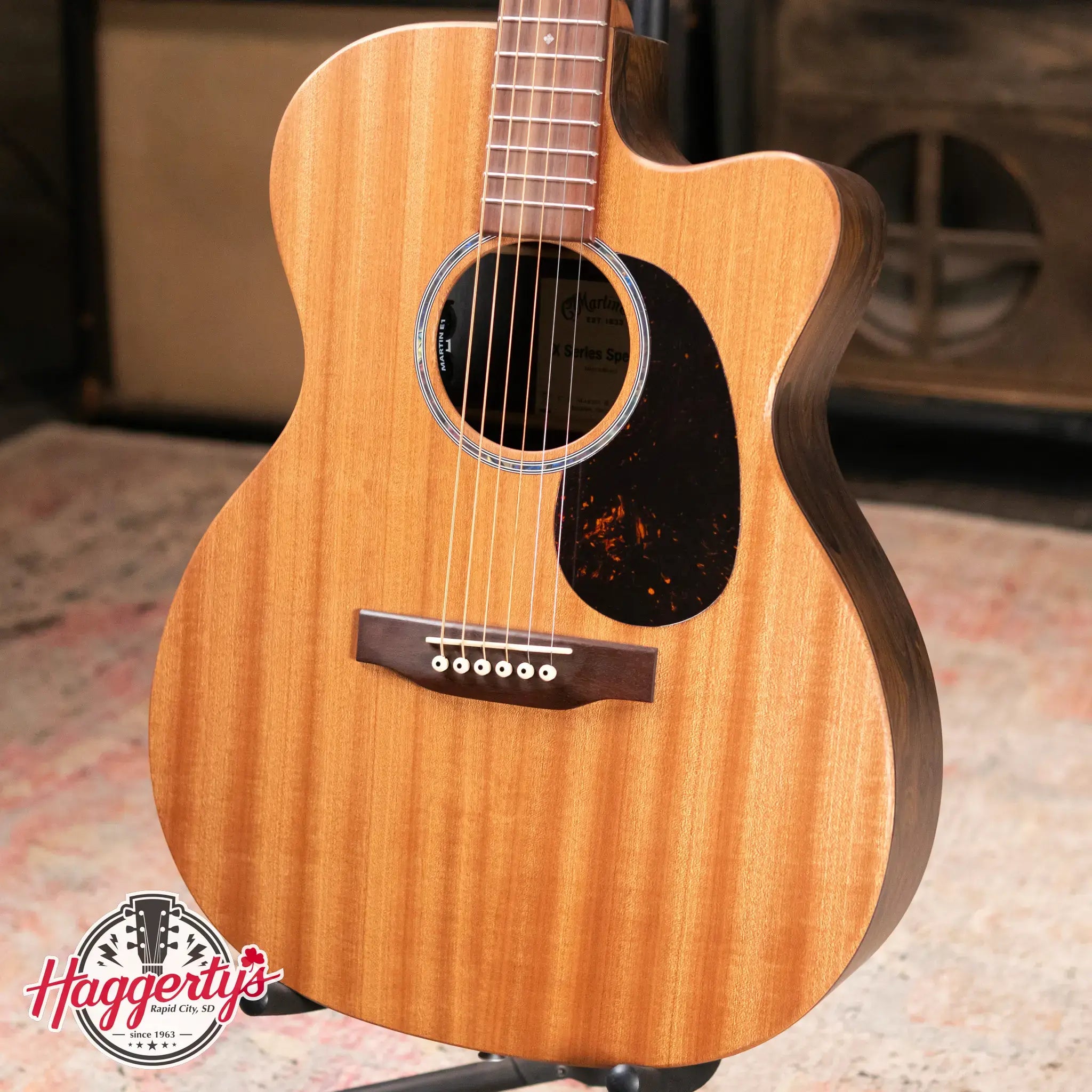 Martin OMC-X2E Acoustic/Electric Guitar - Sapele Ziricote HPL with Gig Bag