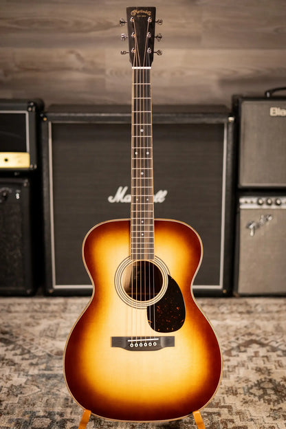 Martin OM-35 Inception Acoustic Guitar - Dark Toasted Burst with Hardshell Case