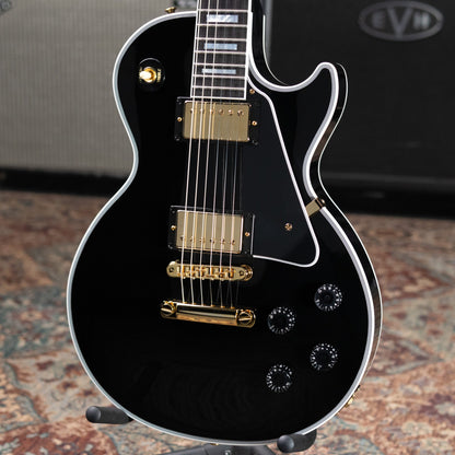 Gibson Custom Shop Les Paul Custom 25-1/2" Scale Electric Guitar - Ebony with Hardshell Case