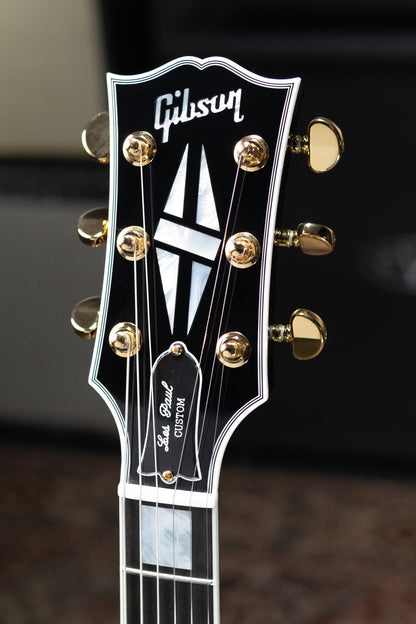 Gibson Custom Shop Les Paul Custom 25-1/2" Scale Electric Guitar - Ebony with Hardshell Case