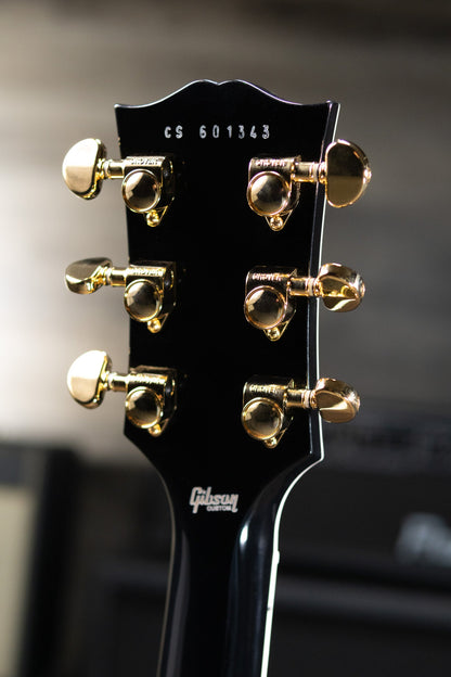 Gibson Custom Shop Les Paul Custom 25-1/2" Scale Electric Guitar - Ebony with Hardshell Case