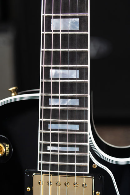 Gibson Custom Shop Les Paul Custom 25-1/2" Scale Electric Guitar - Ebony with Hardshell Case