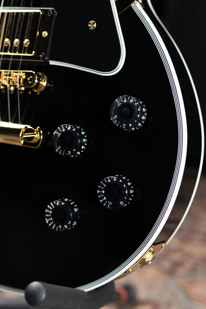 Gibson Custom Shop Les Paul Custom 25-1/2" Scale Electric Guitar - Ebony with Hardshell Case
