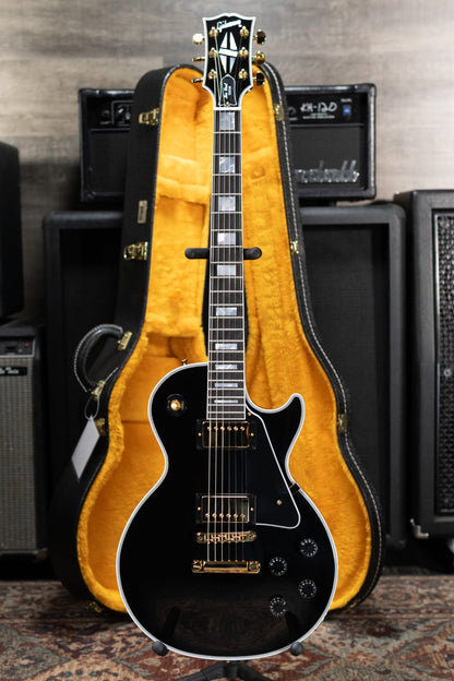 Gibson Custom Shop Les Paul Custom 25-1/2" Scale Electric Guitar - Ebony with Hardshell Case