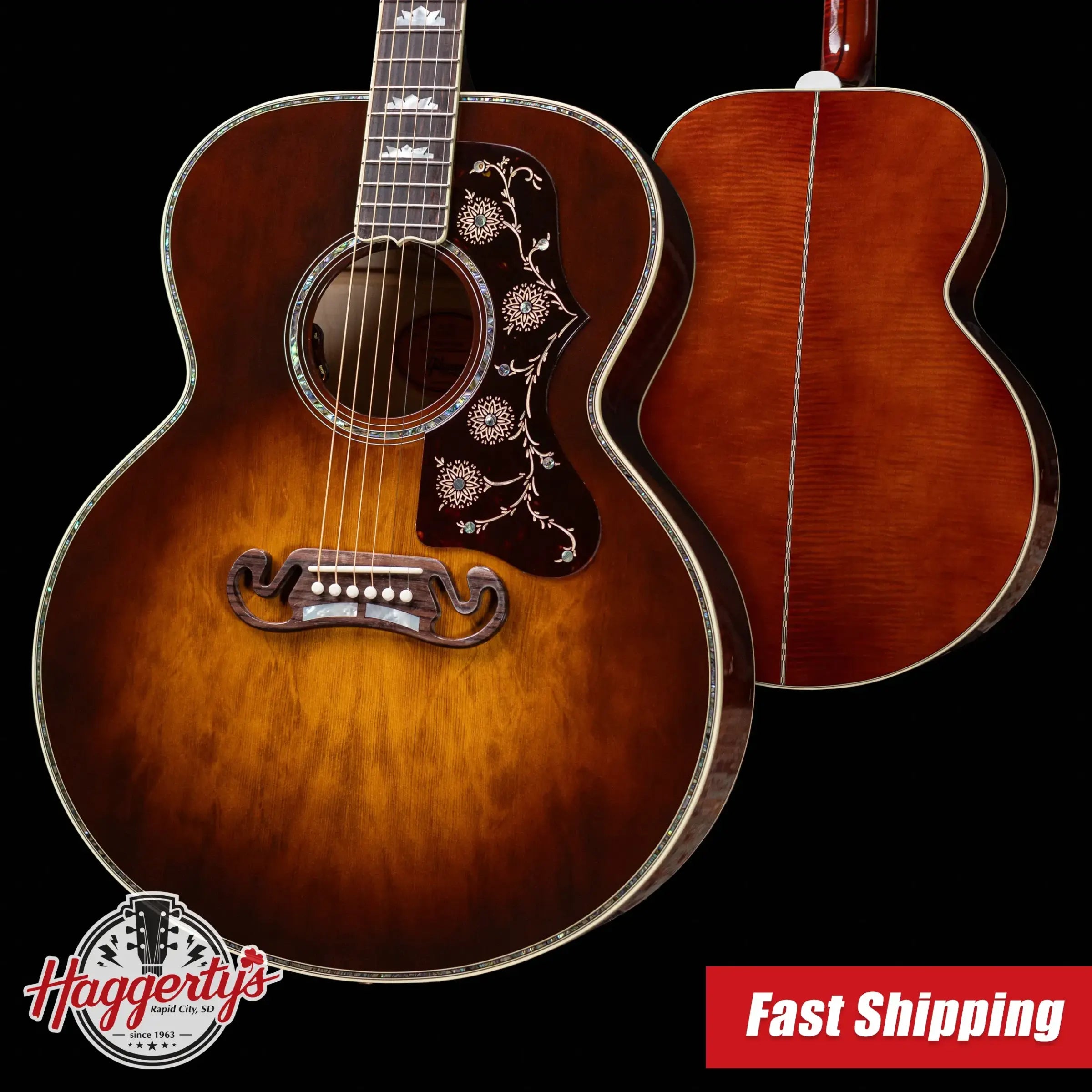 Gibson SJ-200 Anniversary Limited Edition (1 of 100) Acoustic/Electric Guitar - Cremona Burst with Hardshell Case