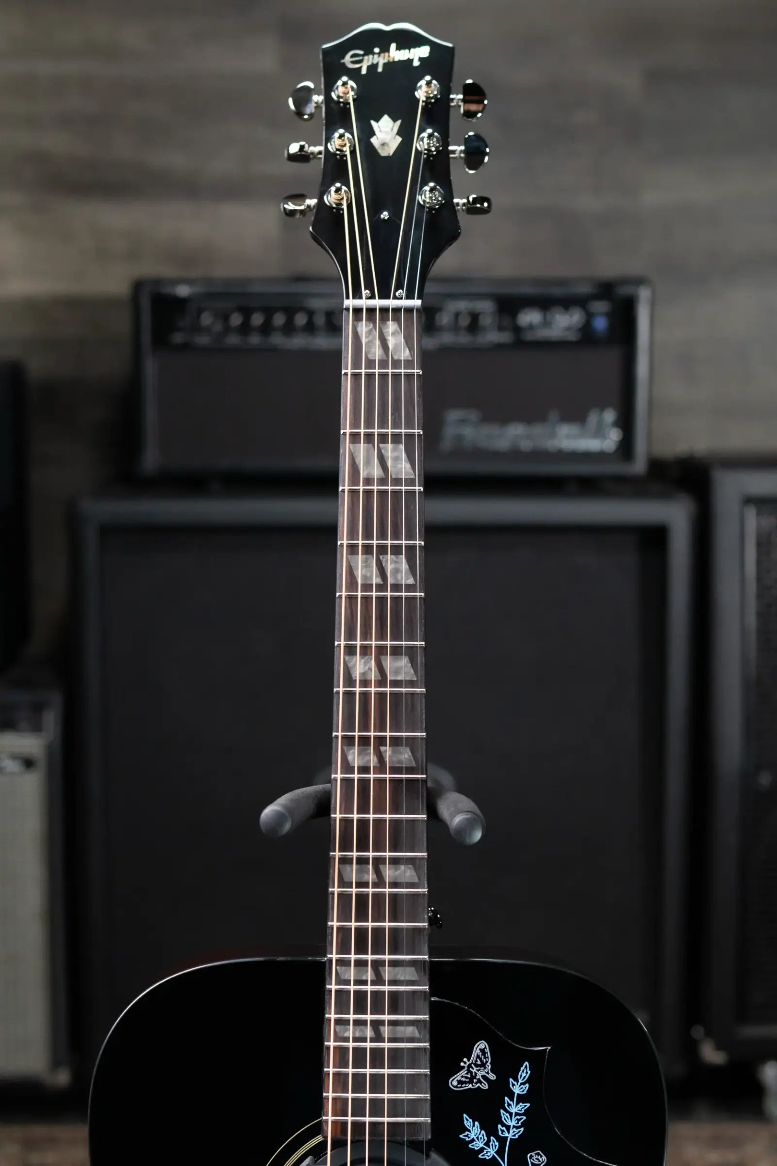 Epiphone Eric Church Signature Hummingbird Dark Studio Acoustic/Electric Guitar - Cobra Burst with Hardshell Case
