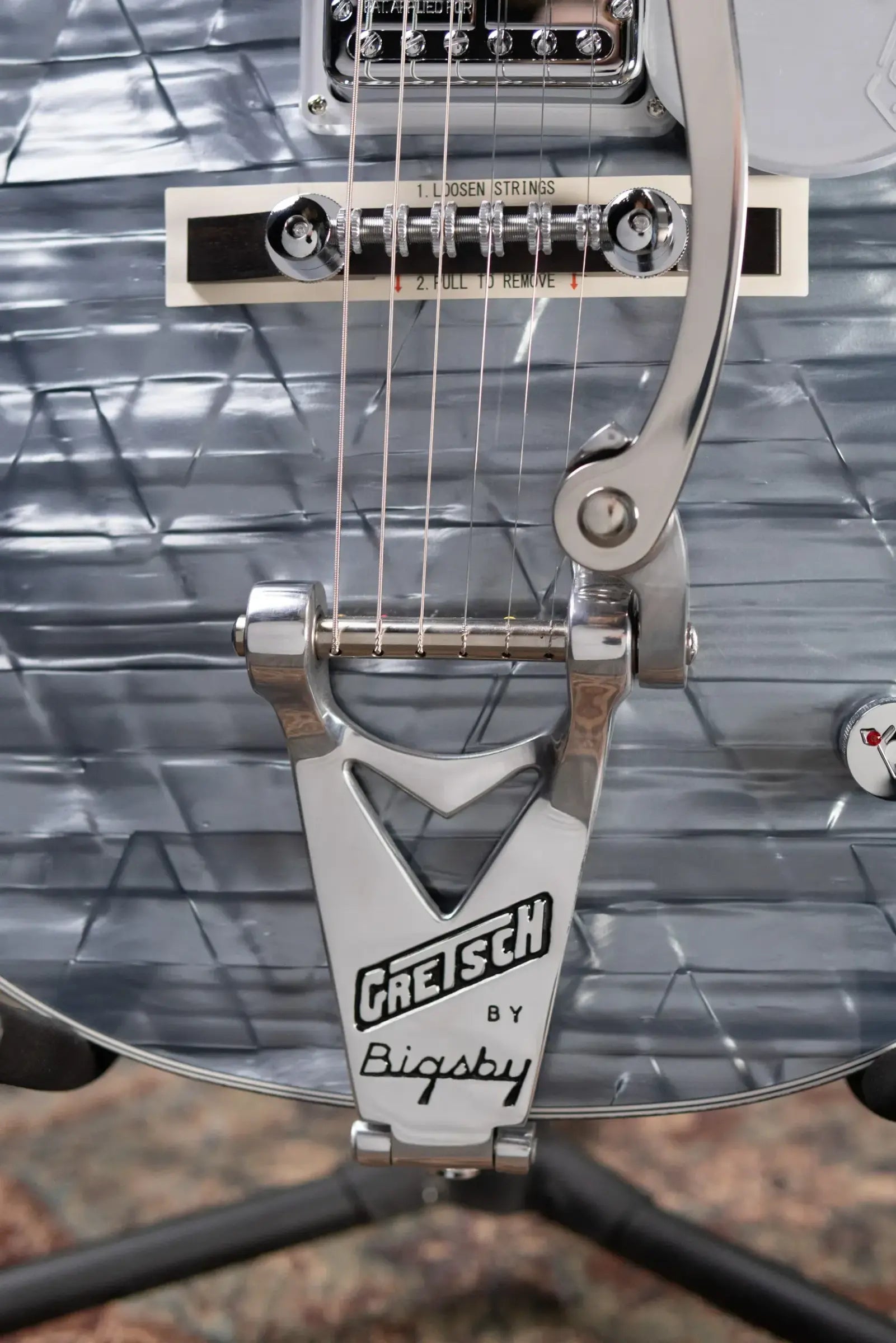 Gretsch G6134T Limited Edition Penguin with String-Thru Bigsby Electric Guitar - Light Blue Pearl with Hardshell Case
