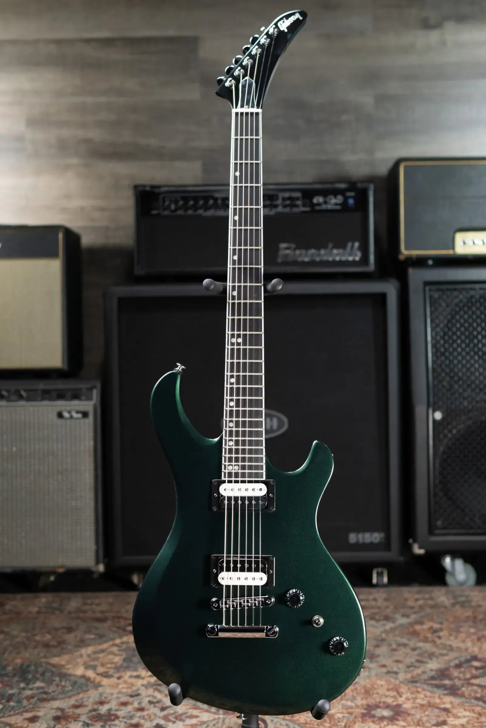 Gibson Victory Baritone Electric Guitar - British Racing Green with Hardshell Case