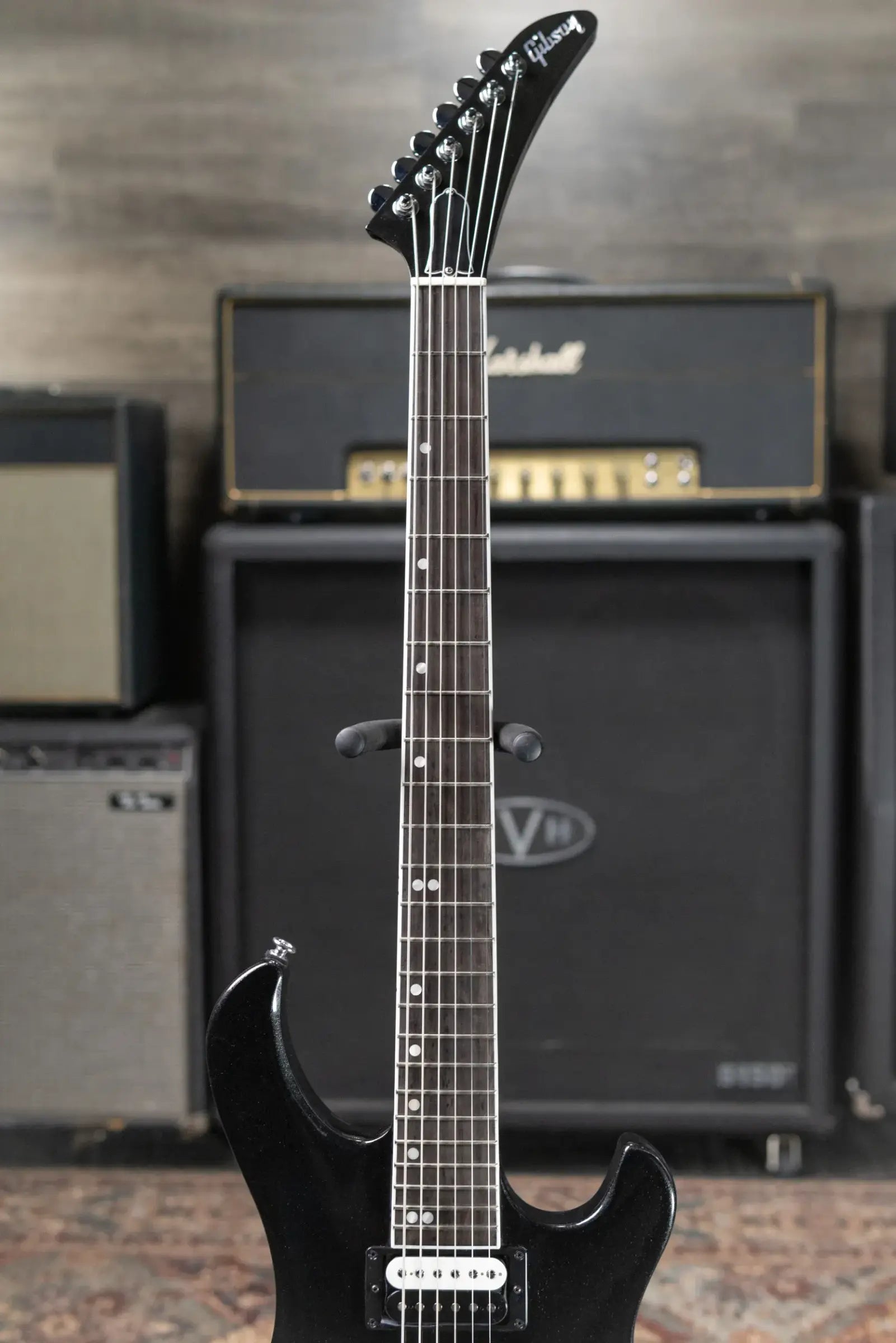 Gibson Victory Baritone Electric Guitar - Graphite Metallic with Hardshell Case